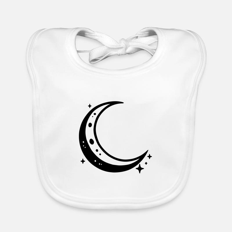 Moon Crescent Moon Organic Baby Bibs