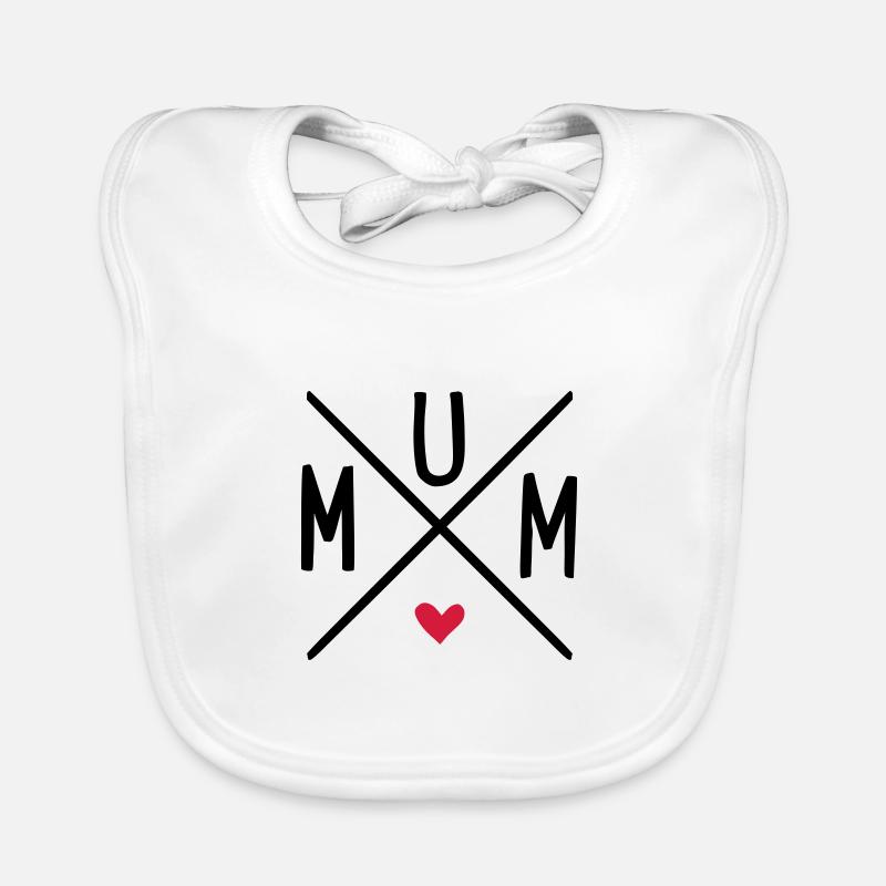 mum - Bavoir bio Bébé - blanc