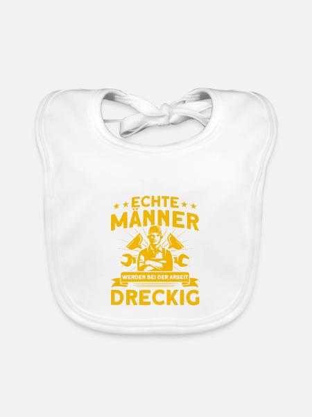 Sanitär Klempner Anlagenmechaniker Geschenk - Baby Bio-Lätzchen - Weiß - Vorne