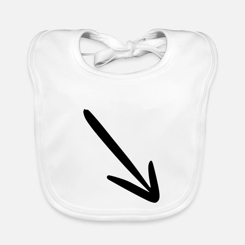 Arrow drawing sketch black Organic Baby Bibs