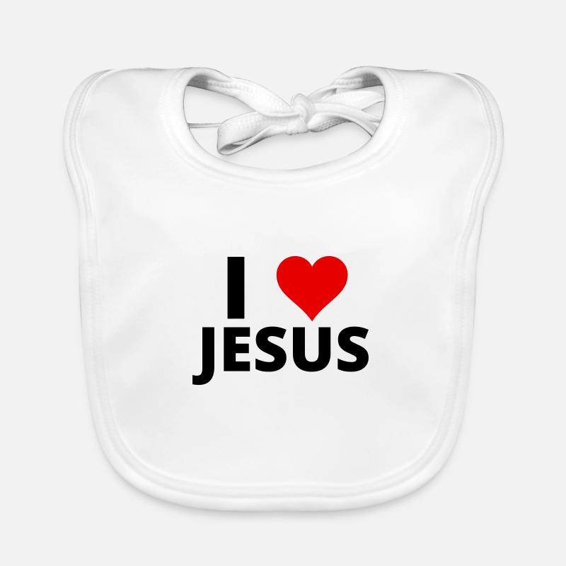 J’AIME JÉSUS ♥ Bavoir bio Bébé