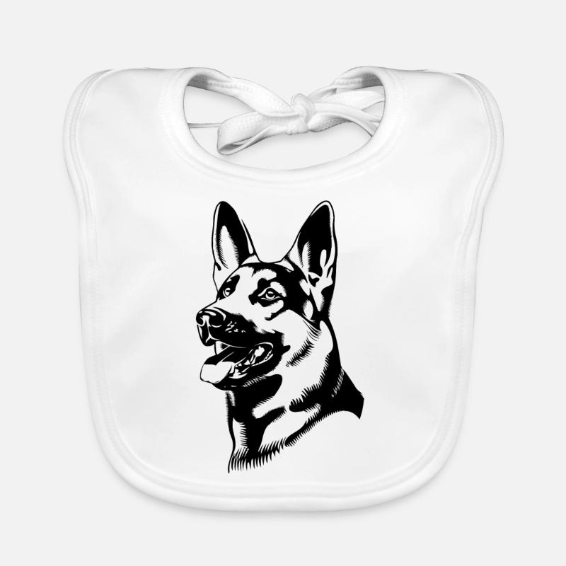 German Shepherd Organic Baby Bibs