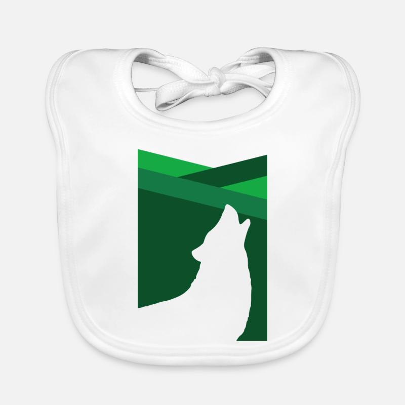 Wolf Silhouette Baby Bio-Lätzchen