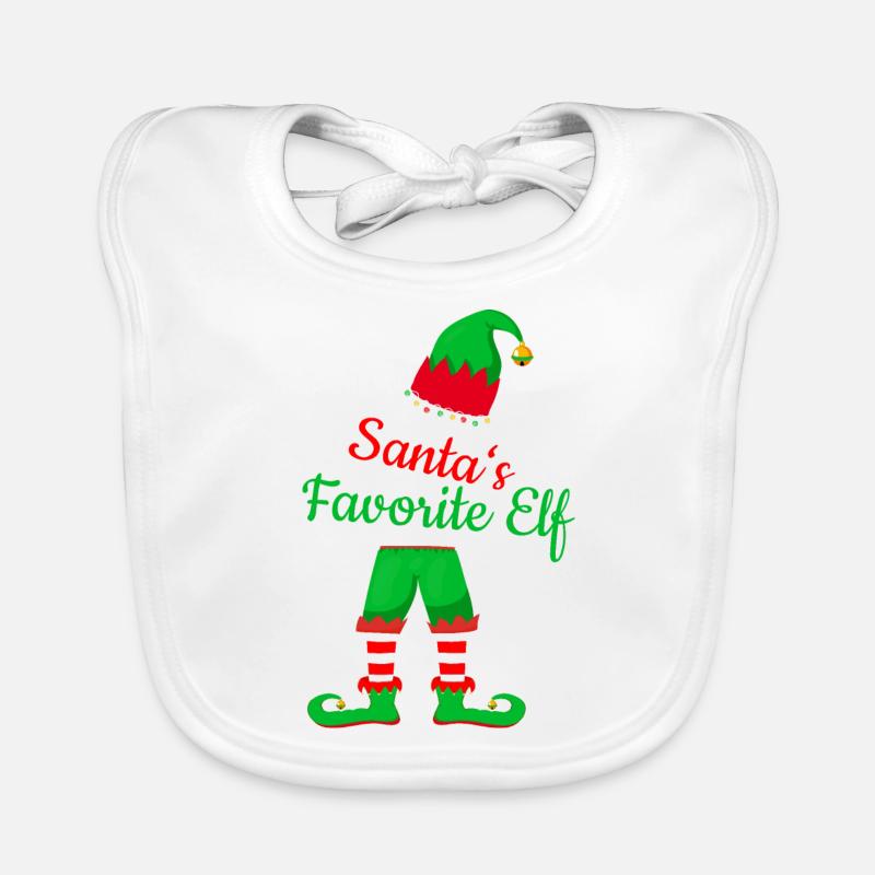 L’elfe préféré du Père Noël Bavoir bio Bébé