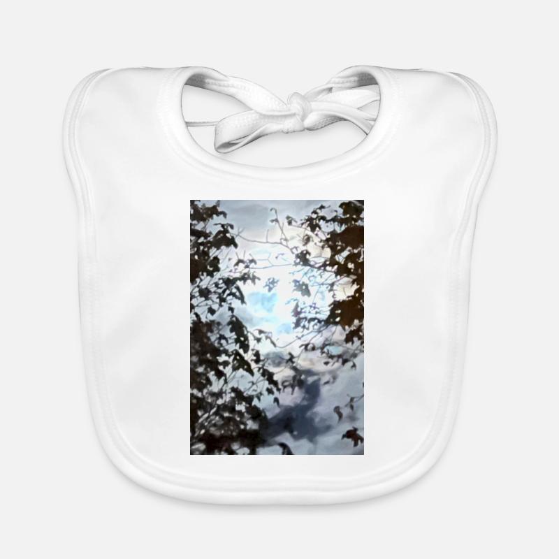 Äste vor Mondlicht Baby Bio-Lätzchen