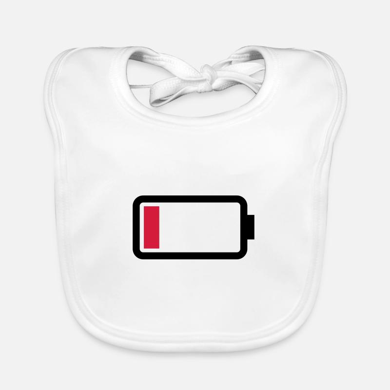 La batterie - Bavoir bio Bébé - blanc