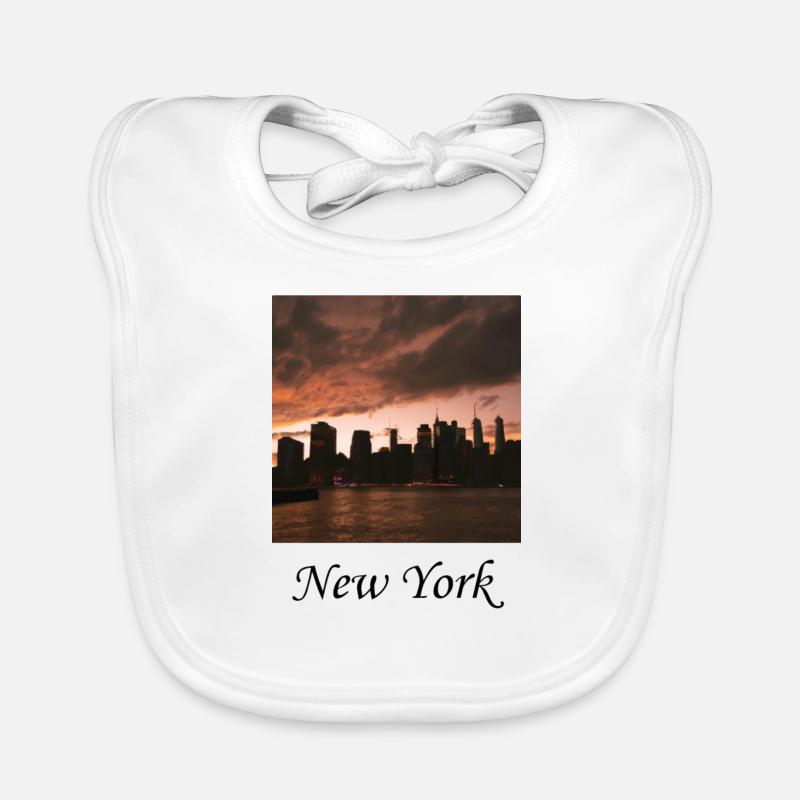 Coucher de soleil à New York Bavoir bio Bébé