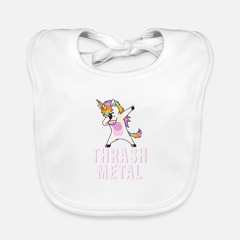 Thrash Metal Dabbing Einhorn Baby Bio-Lätzchen