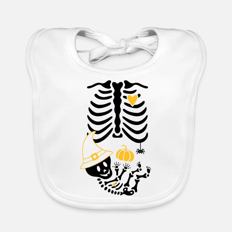 Maternity Skeleton Witch Hat Organic Baby Bibs