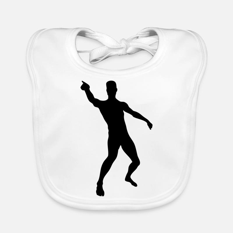 Man body Silhouette vector design Organic Baby Bibs