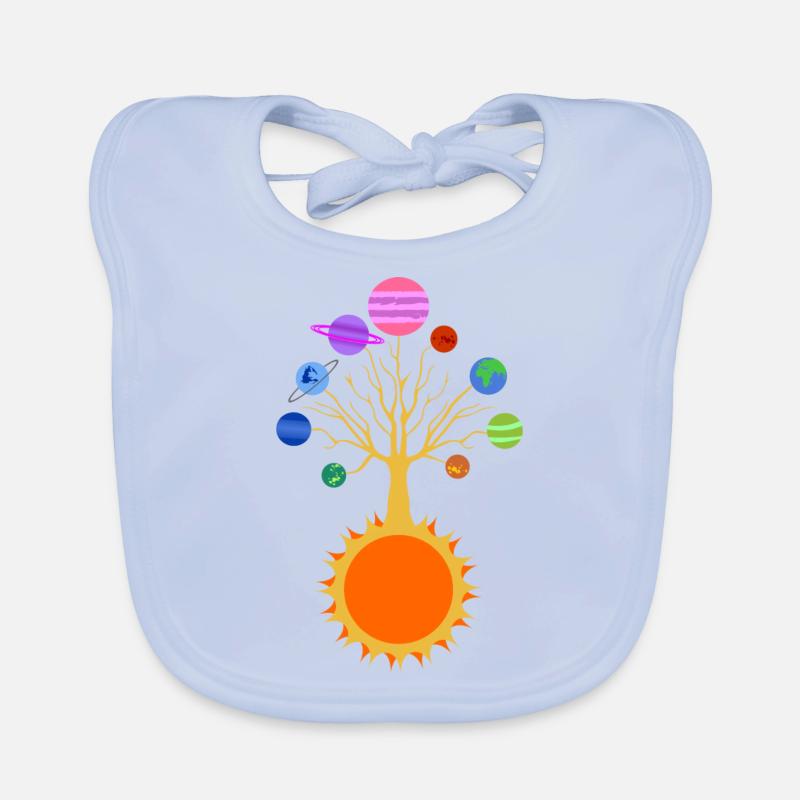 Solar System Tree Organic Baby Bibs