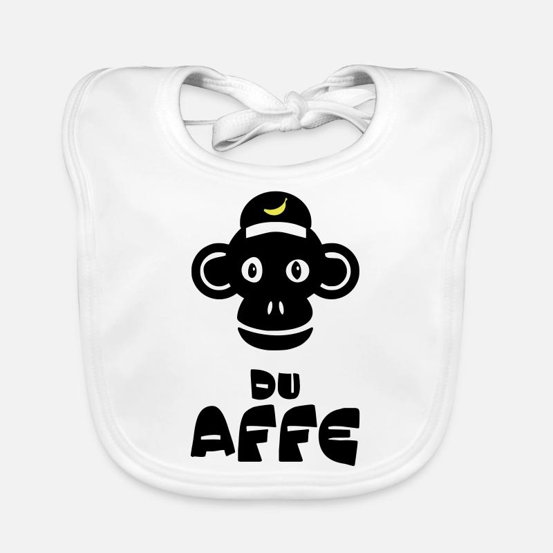 du Affe - Baby Bio-Lätzchen - Weiß