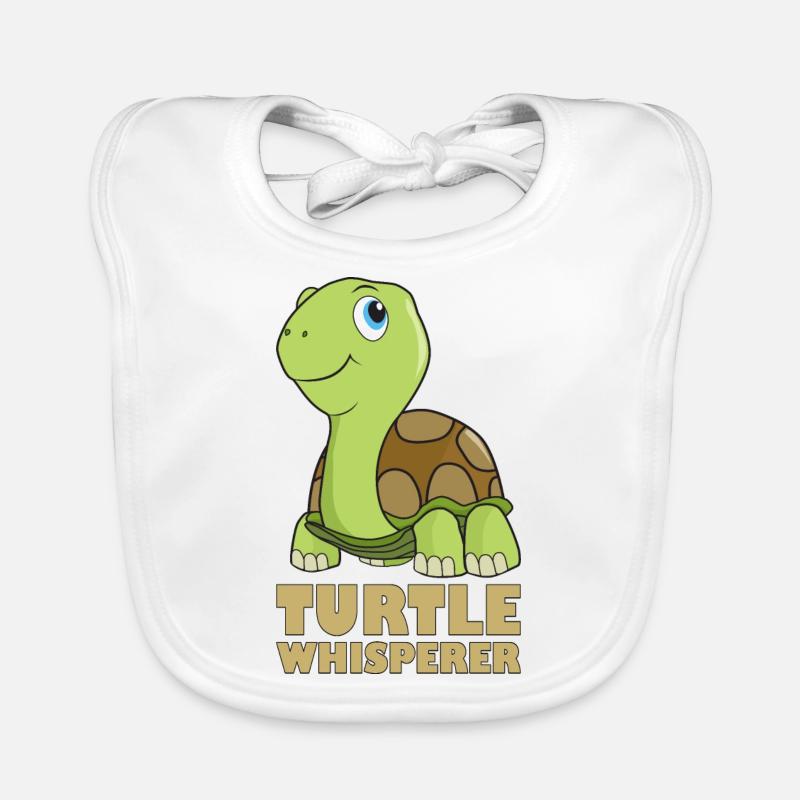 Turtles whisperer Organic Baby Bibs