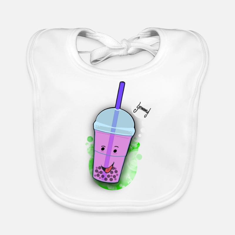 Bubble tea boba Organic Baby Bibs