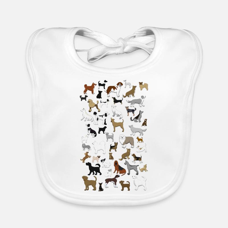 Viele Hunde Pixel Baby Bio-Lätzchen