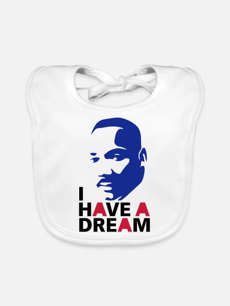 MARTIN LUTHER KING - Baby Bio-Lätzchen - Weiß - Vorne