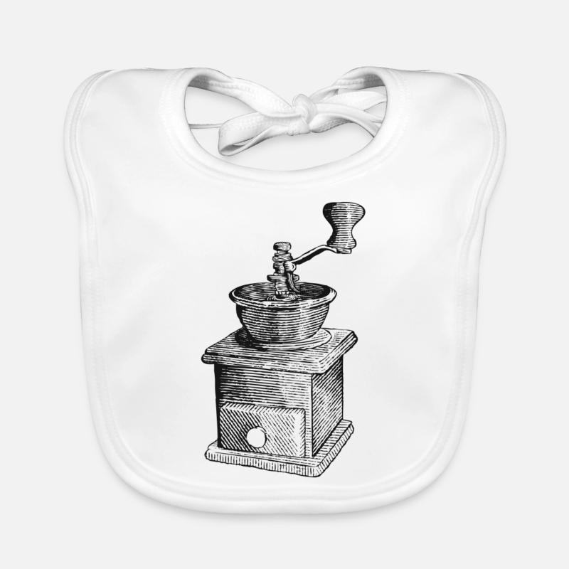 Conception de moulin à café Bavoir bio Bébé