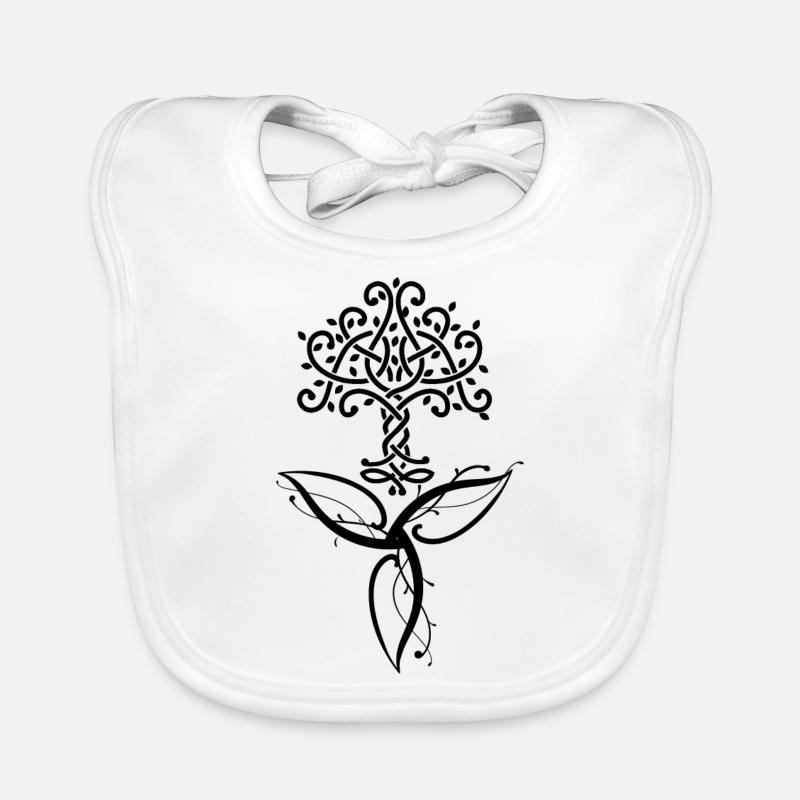 Celtic Ireland Viking Celtic Knot Pattern Tree Organic Baby Bibs