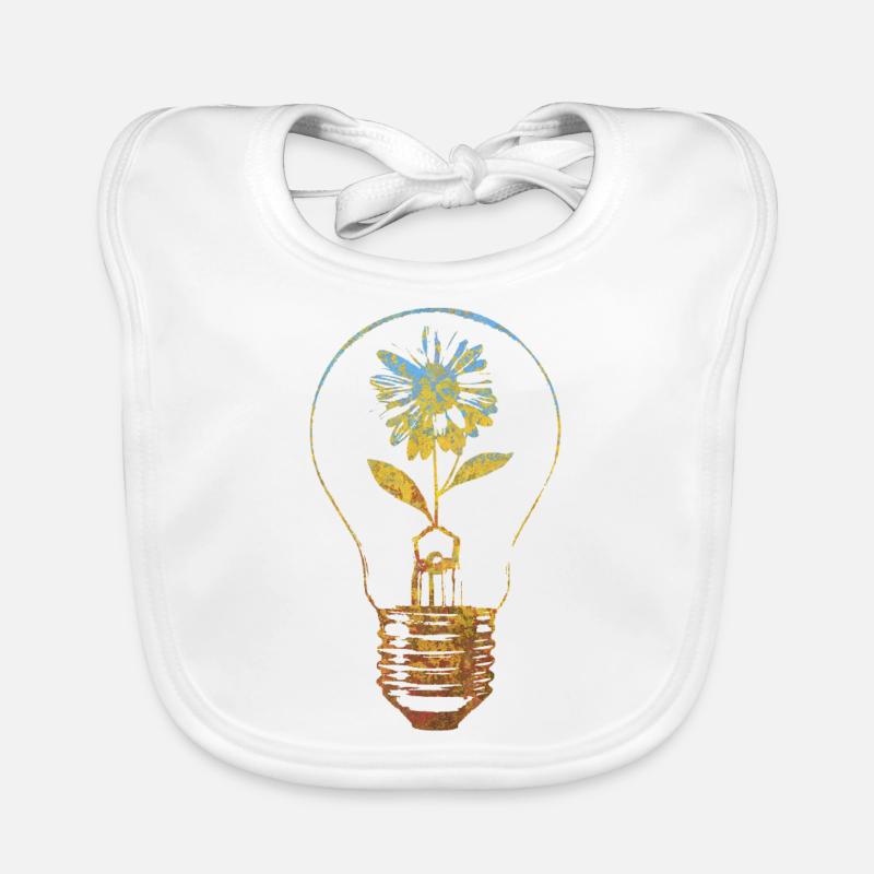 lampe et fleur Bavoir bio Bébé