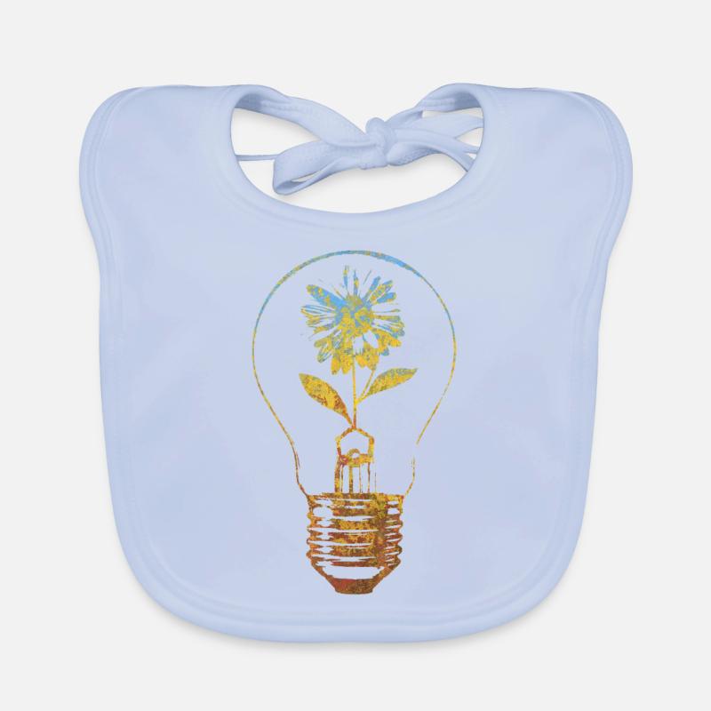 lampe et fleur Bavoir bio Bébé