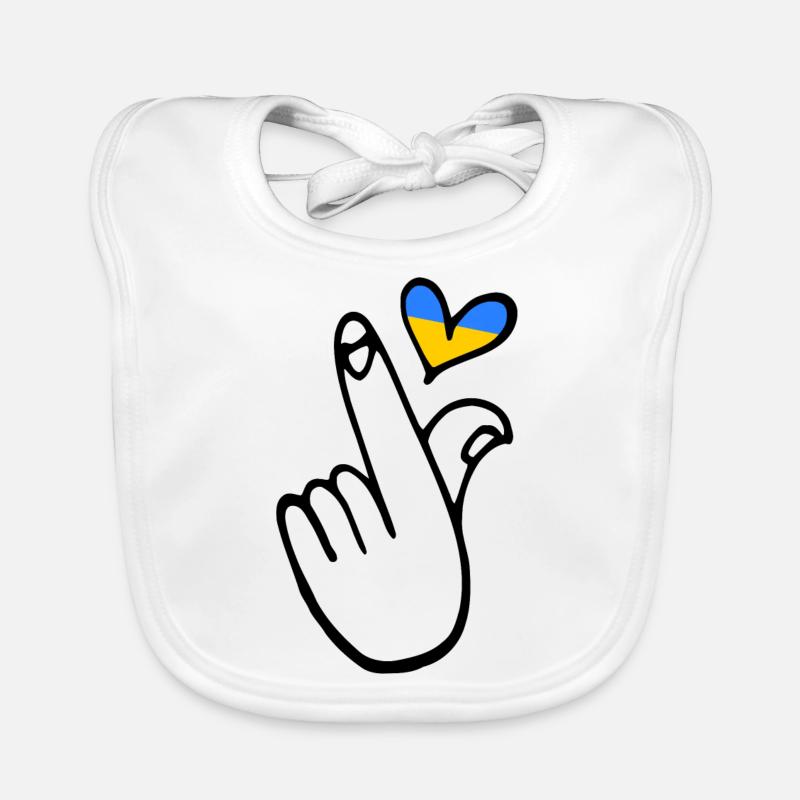 Ukraine - Baby Bio-Lätzchen - Weiß
