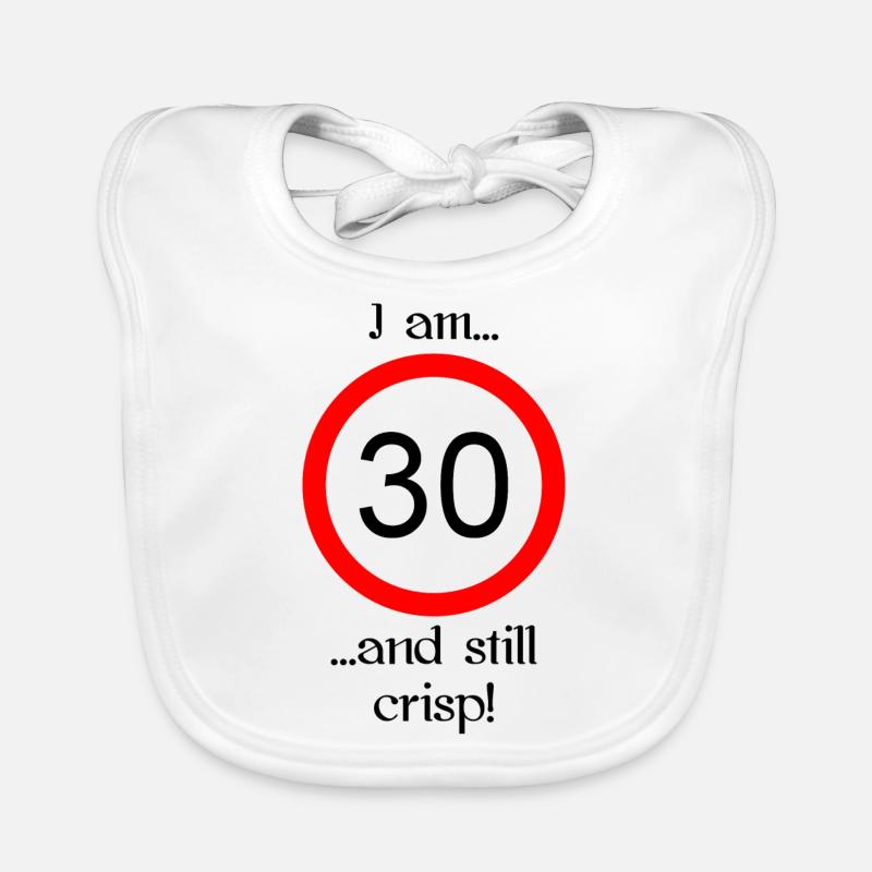 30 ans et écriture noire nette Bavoir bio Bébé