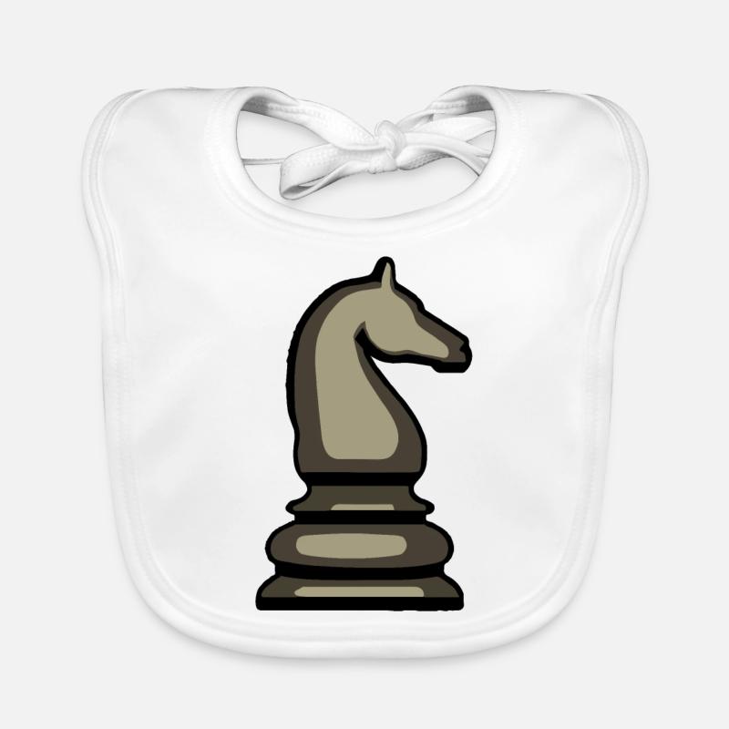Maître d’échecs Joueur d’échecs Cheval Chess Figure Bavoir bio Bébé