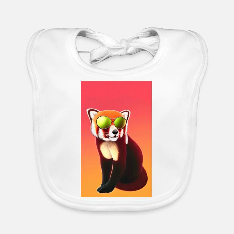 Cooler roter Panda mit Sonnenbrille Roter Panda Sommersonne Baby Bio-Lätzchen