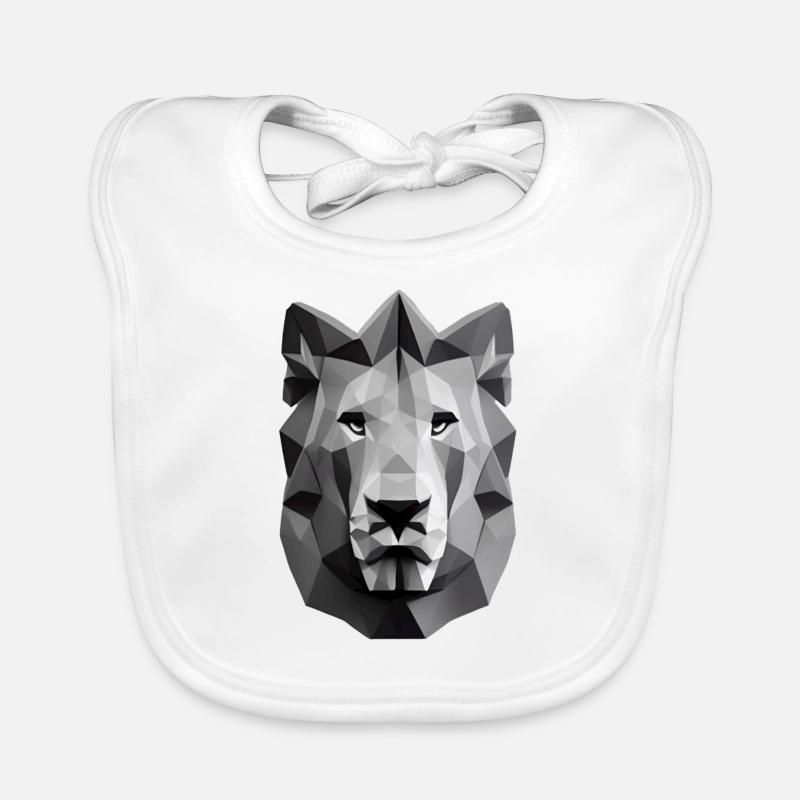 Polygon Design Löwe Tierkopf Baby Bio-Lätzchen