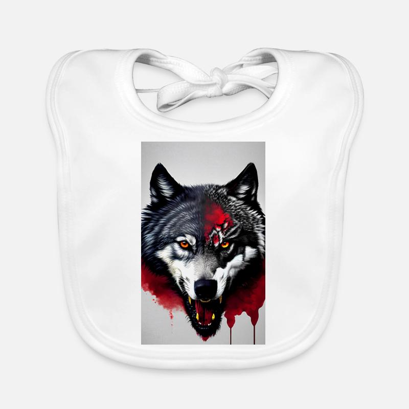 Blutrünstiger Wolf Baby Bio-Lätzchen
