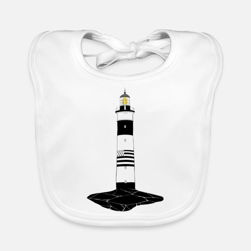 Breton lighthouse Organic Baby Bibs