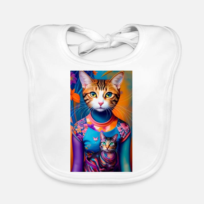 Prodigious domestic short haired cat Organic Baby Bibs