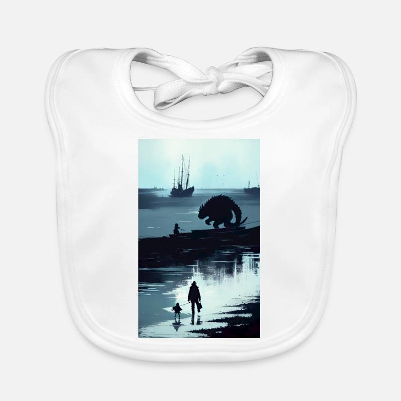 AsiStyle Monstre marin Bavoir bio Bébé