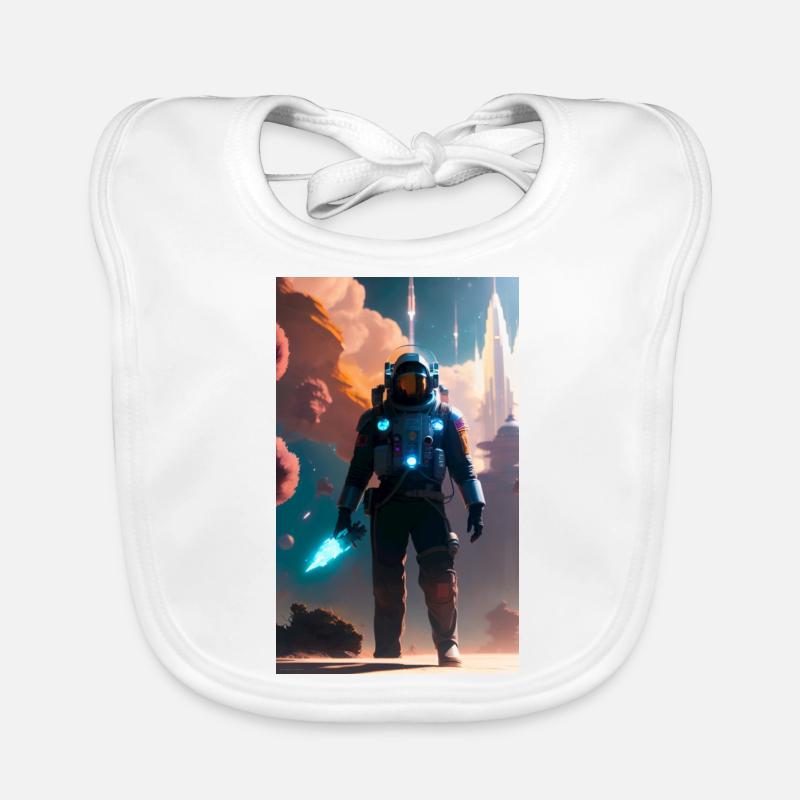 Space Organic Baby Bibs