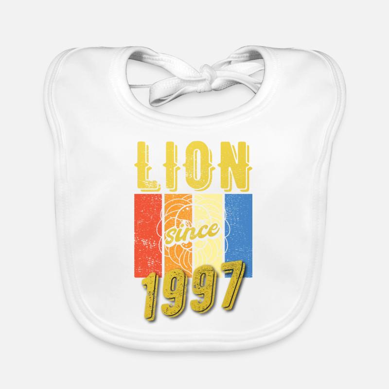 Löwe 1997 Sternzeichen Geburtstag Geschenk Baby Bio-Lätzchen