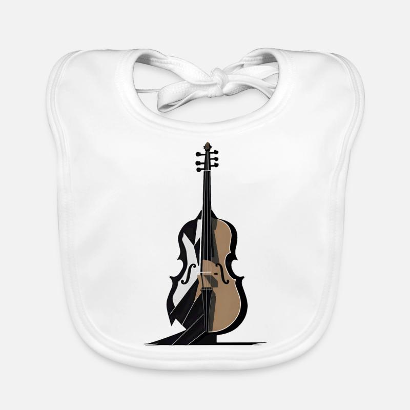 Abstraktes Cello Baby Bio-Lätzchen