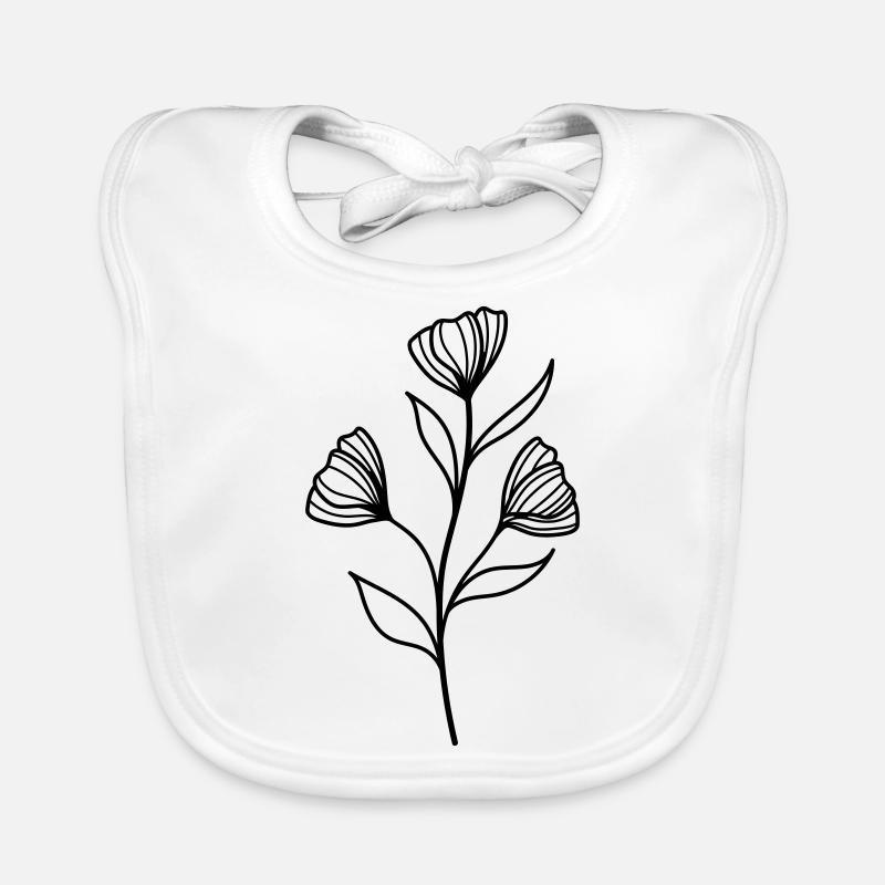 flower Organic Baby Bibs