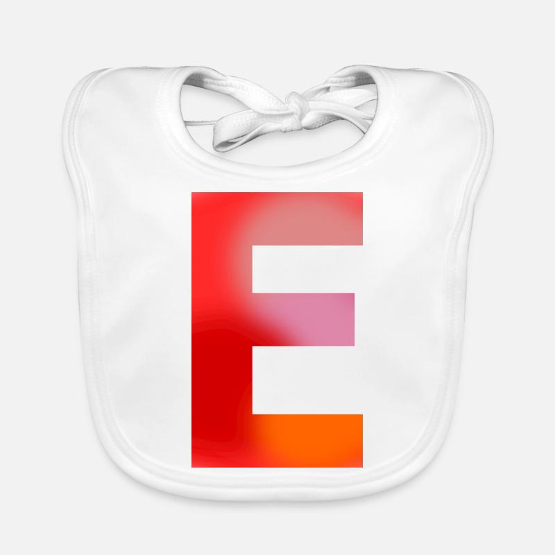 LETTER E Organic Baby Bibs