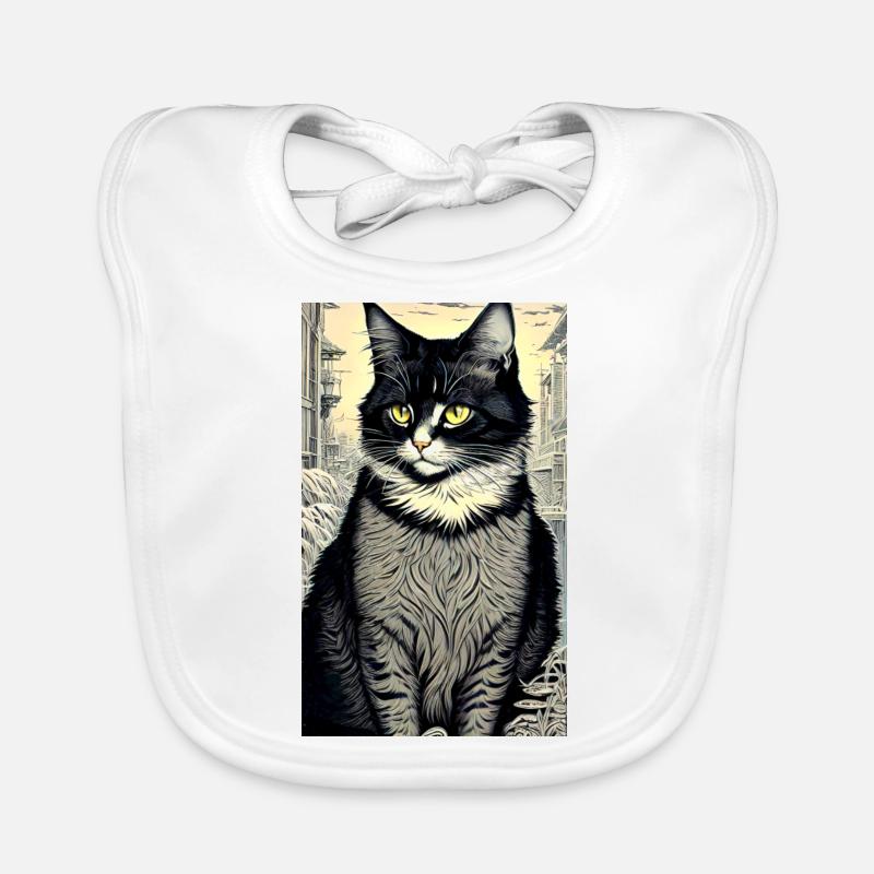 Chat | Animal de compagnie | Fan de chat | mignon | Chaton Bavoir bio Bébé
