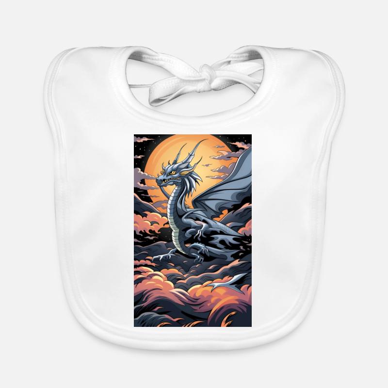 Moonlight Soaring:Otherworldly Beast Organic Baby Bibs