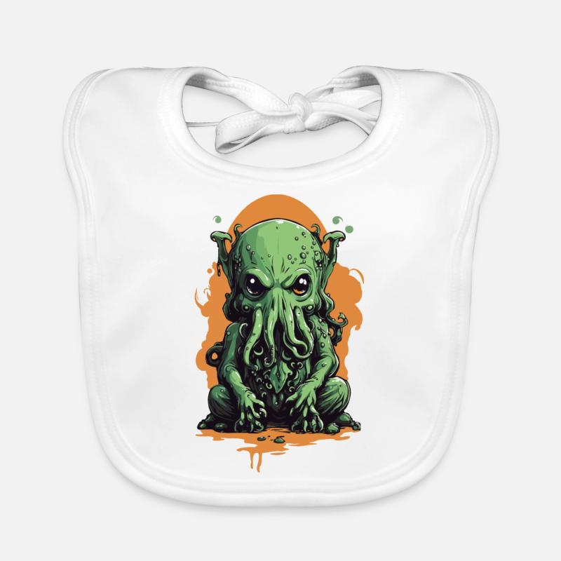 Conception de mysticisme d’Halloween de nuit effrayante de Cthulhu Bavoir bio Bébé