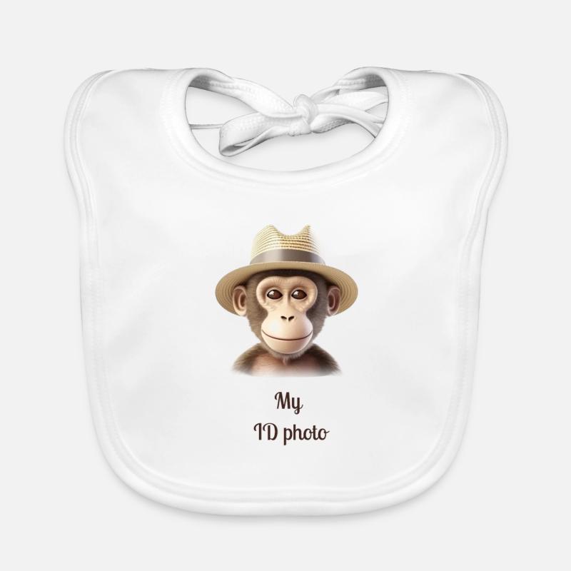 Max the casual monkey Organic Baby Bibs