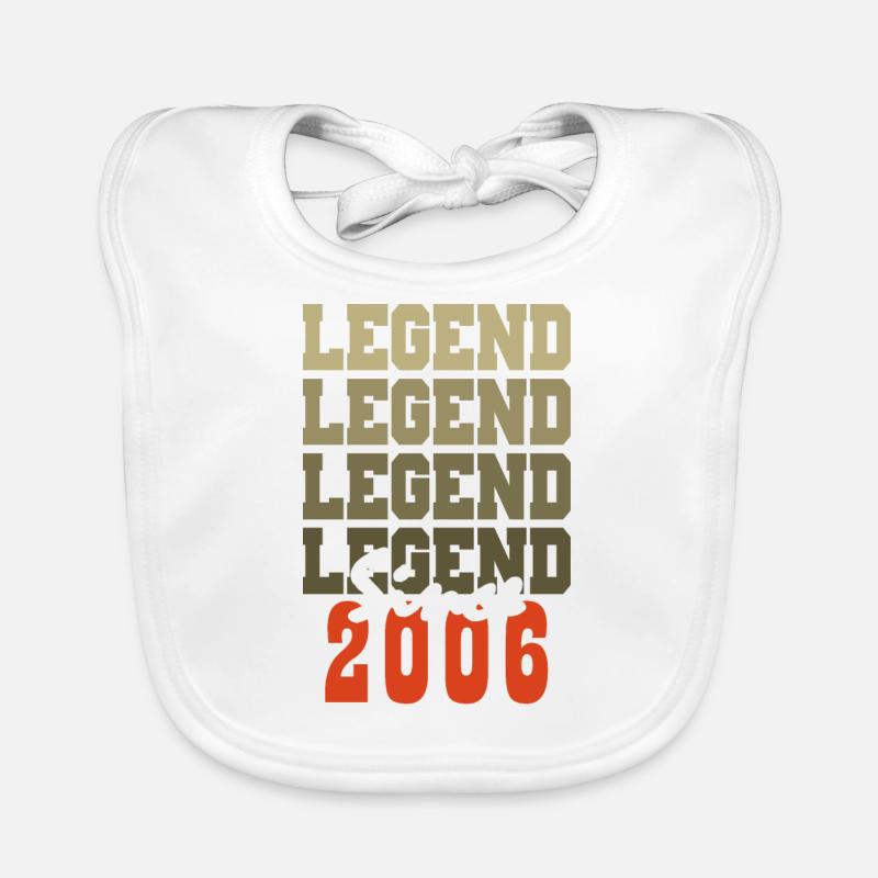 Cadeau 18e Anniversaire Vintage Né un mois de 2006 Bavoir bio Bébé