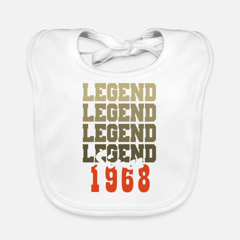 Vintage 56th Birthday Gift Born One Month from 1968 Organic Baby Bibs