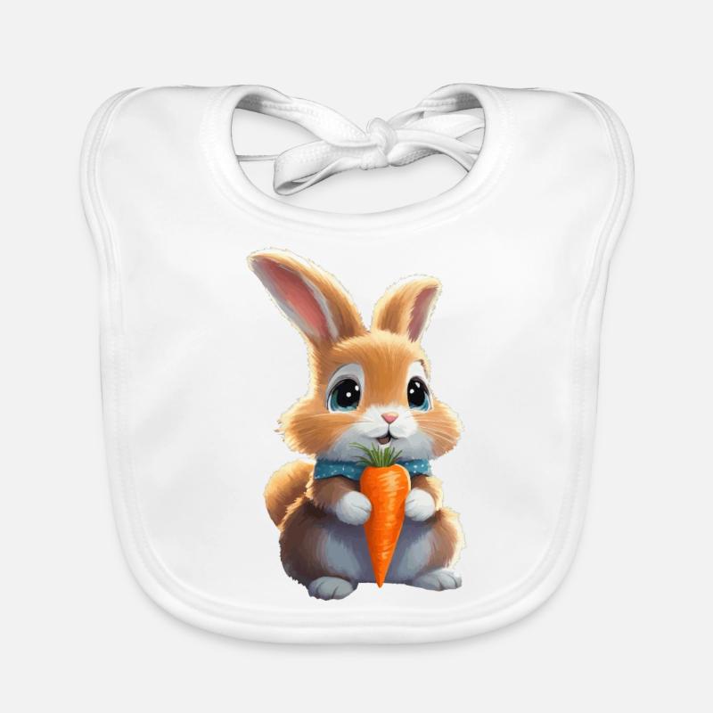 Fluffy bunny Organic Baby Bibs