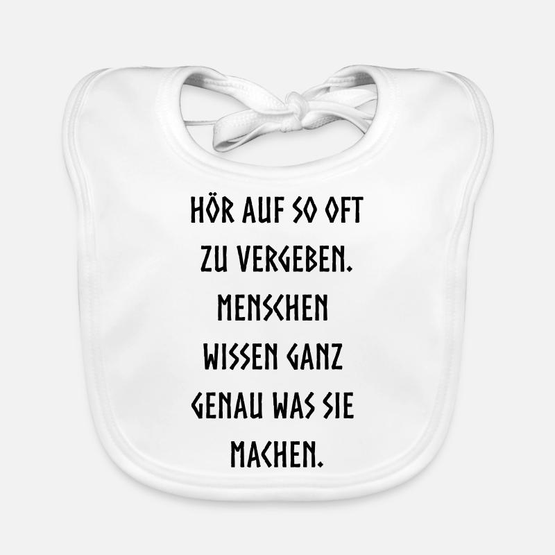 Hör auf so oft zu vergeben Menschen Baby Bio-Lätzchen
