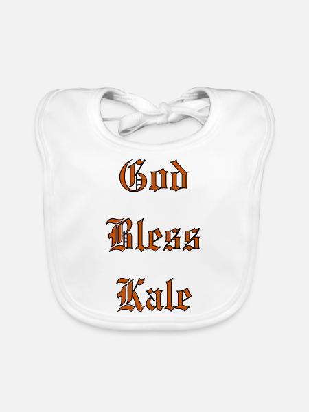 GodBlessKale - Bavoir bio Bébé - blanc - Devant