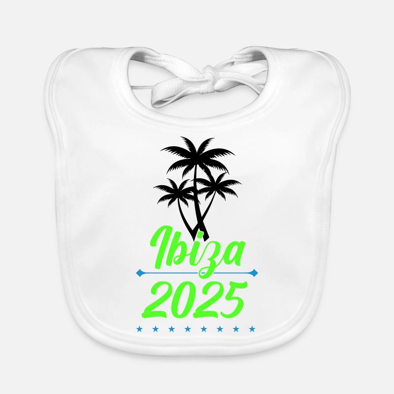 Ibiza 2025 - Bavoir bio Bébé - blanc