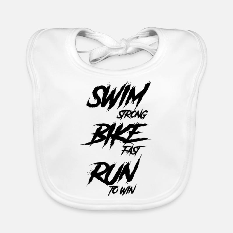 Triathlon Course à pied Natation Cyclisme Bavoir bio Bébé