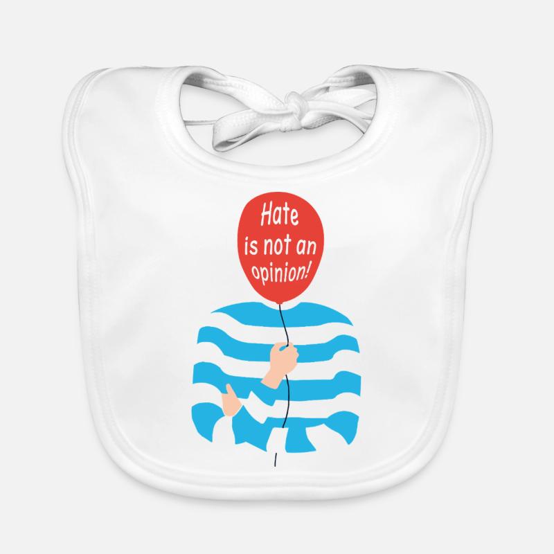 Hate is not an opinion Baby Bio-Lätzchen